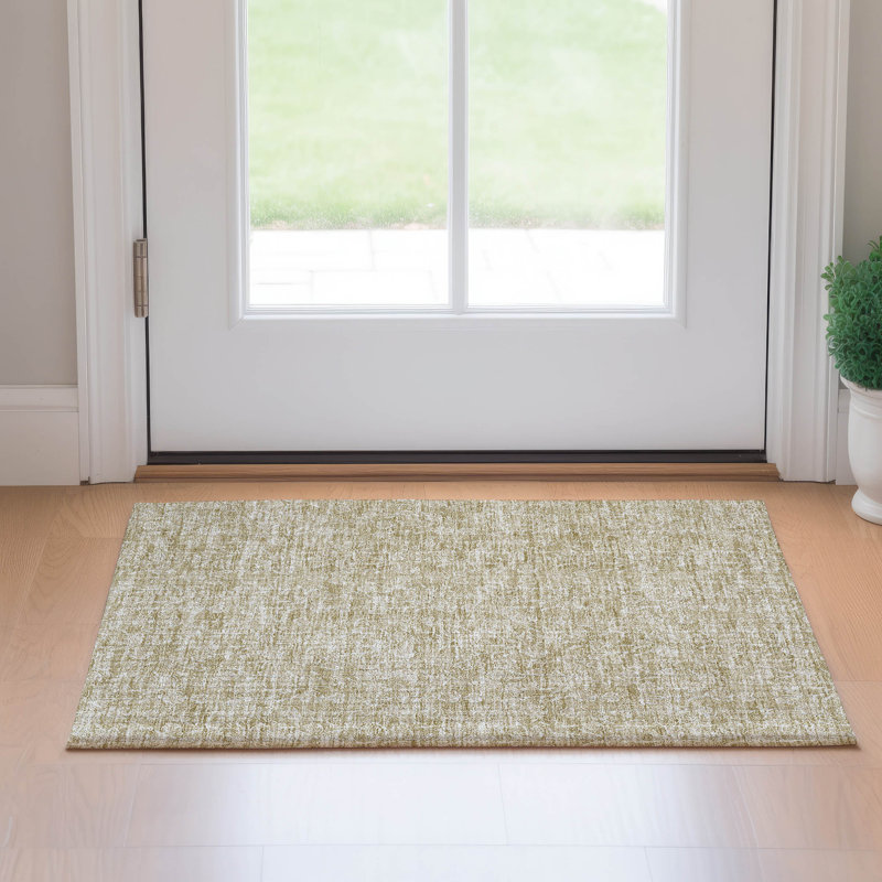 Tapis beige Prisco lavable à la machine de qualité supérieure, Rectangle 1 pi 8 po x 2 pi 6 po