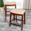 Tabouret de bar de 30 po avec assise en cuir de cerisier et en os, de conception confortable et chic-64421847-64421846