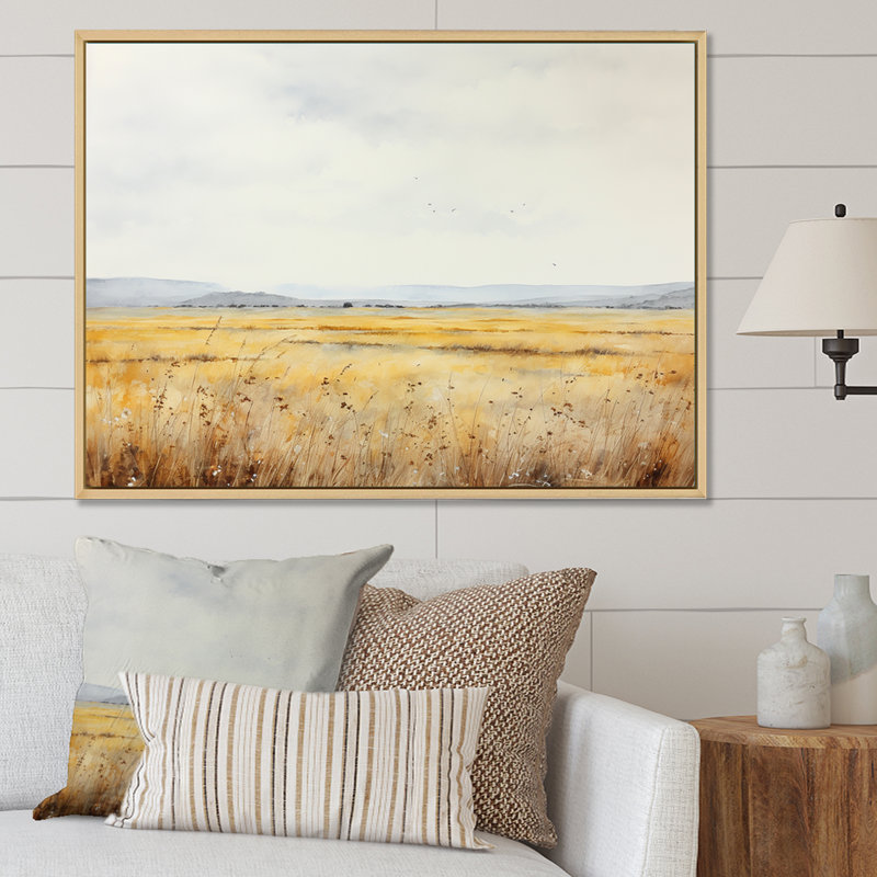 " Tranquil Meadow Moments ", Natural Floater Framed, 34" H x 44" W x 1.5" D