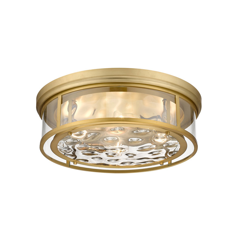 Plafonnier encastré circulaire simple 20,75 po Masuda, Vieux laiton