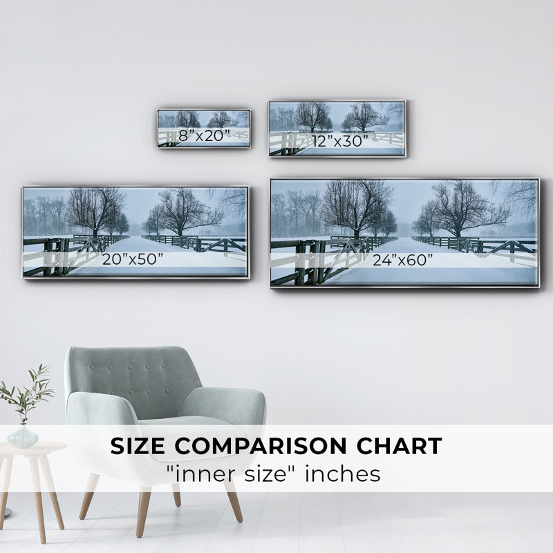 Snowy Road II- Framed Canvas