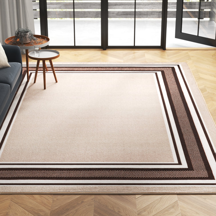 Avigail Beige/Brown Non-Slip Area Rug