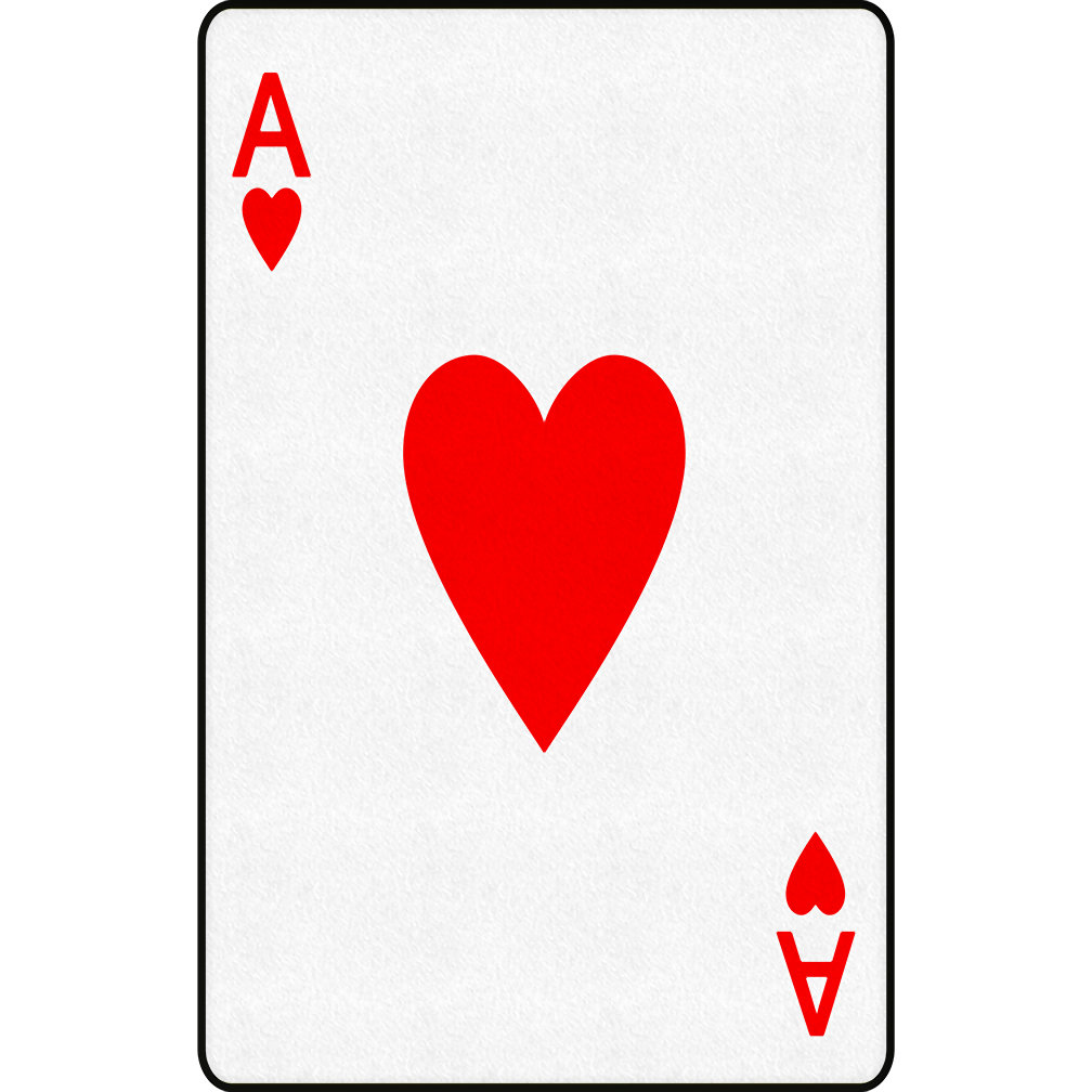 Wet Paint Printing Ace of Hearts Card Playing Cards Cardboard Standup ...