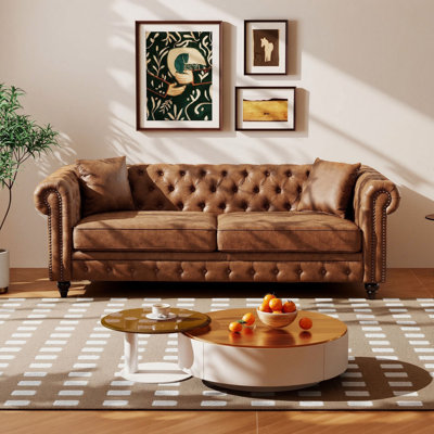 Sofas 85.5'' Faux Leather Sofa