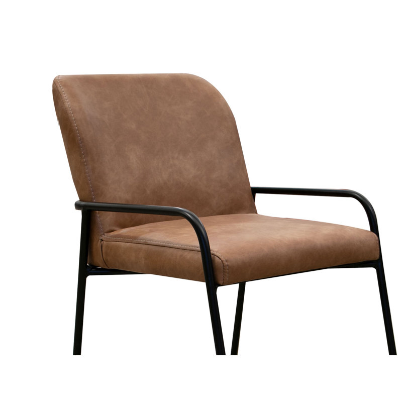 Tabouret de comptoir Eliza 24, Mélange de polyester cognac
