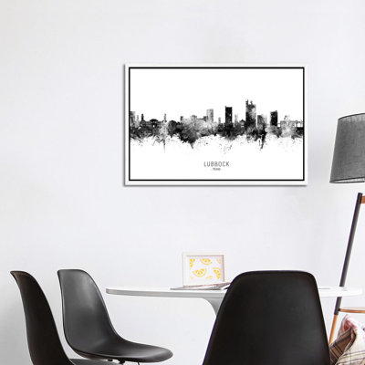 Lubbock Texas Skyline Name by Michael Tompsett - 1 Piece Wall Art on Canvas