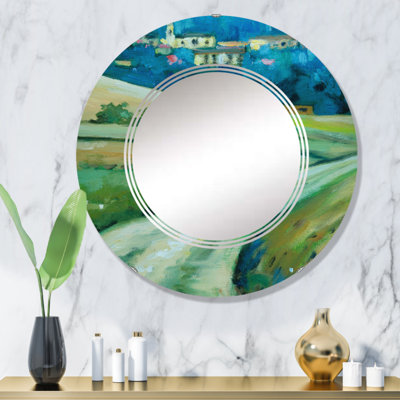 Road In The Countryside - Miroir mural rond