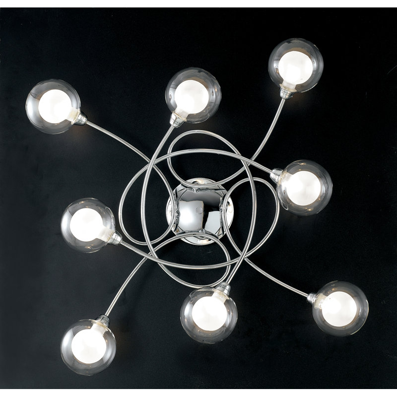 Lindbergh Glass Semi Flush Mount