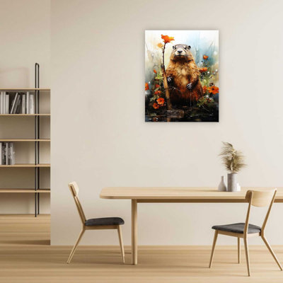 Impression sur toile 24 "x 32" Imaginative Beaver