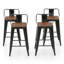 Tabouret de comptoir en bois massif 24 po-1734450281