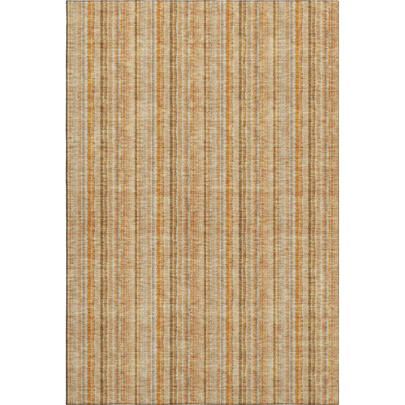 Premium Machine Washable Prisco Peach Rug, Rectangle 9' x 12'