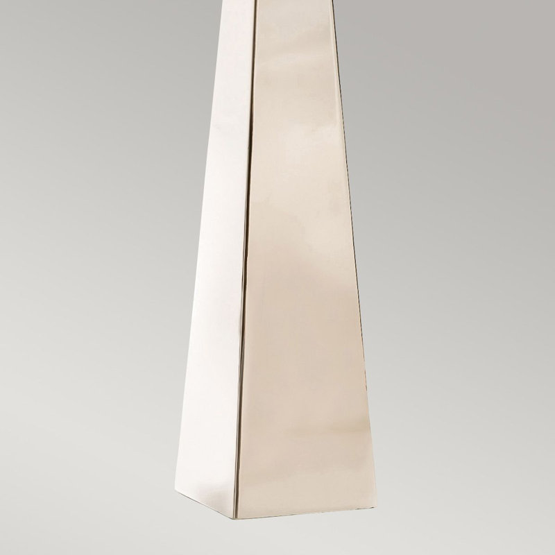 Athalene Metal Table Lamp, Polished Nickel, Dark Grey