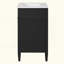 Meuble-lavabo de salle de bain avec 2 portes et tiroir coulissant, armoire de rangement de salle de bain avec lavabo, portes à fermeture en douceur avec organisateurs-797499624