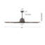 Ventilateur de plafond Hydle 60-1395590155