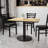 Carrus Rectangular Laminate Dining Table Top with Round Base-1464009494-1464009580
