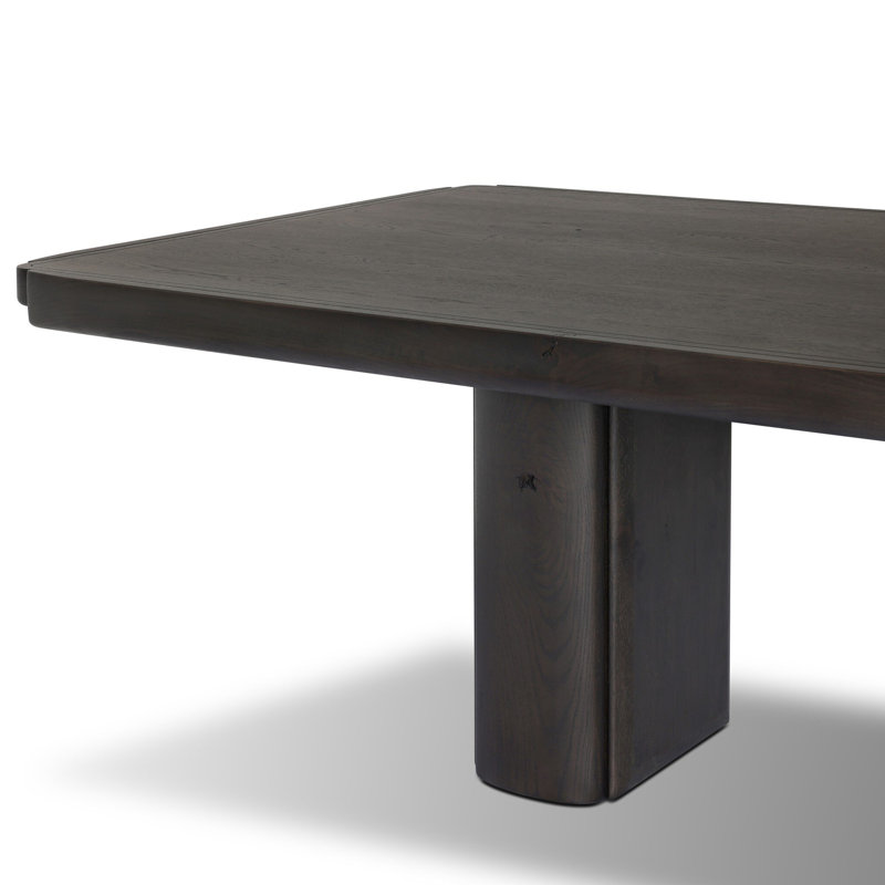 Hurley Rectangle Oak Double Pedestal Dining Table, 30" H x 96" W x 46" D