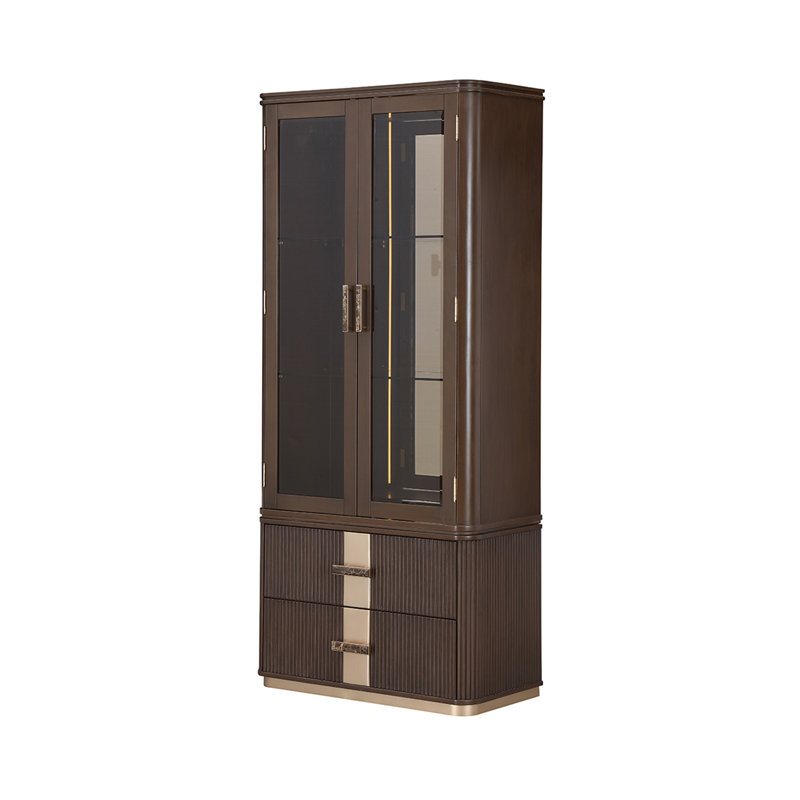 West Kensington Display Cabinet - Medium Espresso, Brown