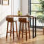 Tabourets de bar 29 po en bois avec dossier et siège Mid-Century-1469641684