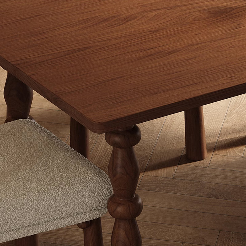 Thameena Ash Solid Wood Dining Table, 29.52"H x 55.11"L x 31.49"W