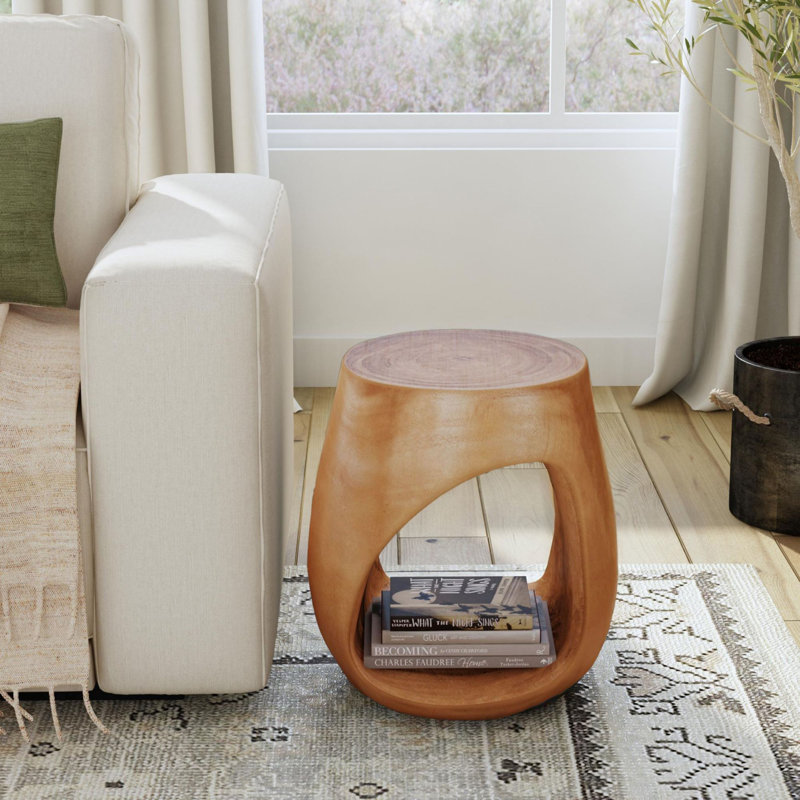 Table d'appoint Organic Cut Out, Brun