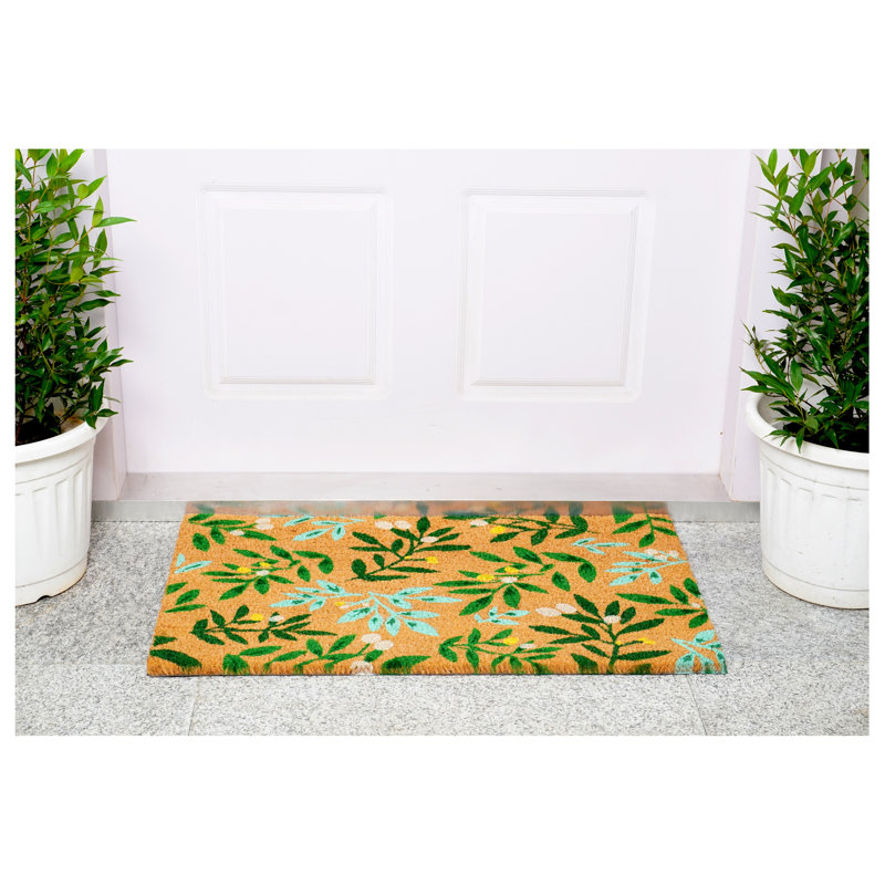 Botanical Olives Doormat, 24" W x 36" L