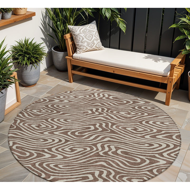 Tapis d'intérieur rond 8 po