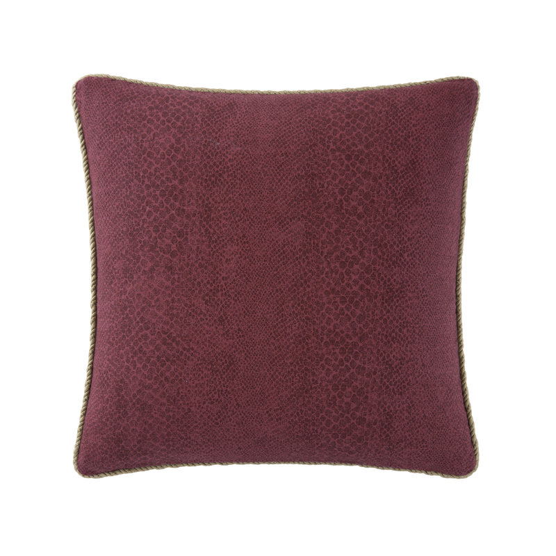 Appliqued Cotton Reversible Throw Pillow