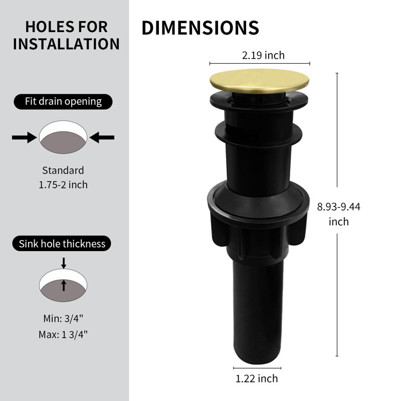 4-inch center-distance double-handle bathroom sink faucet with drain assembly; gold-finish bathroom countertop sink mixer faucet.