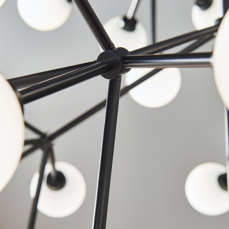 Mara 45 - Light LED Chandelier, Matte Black