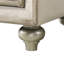 Table de chevet en velours beige Lucienne