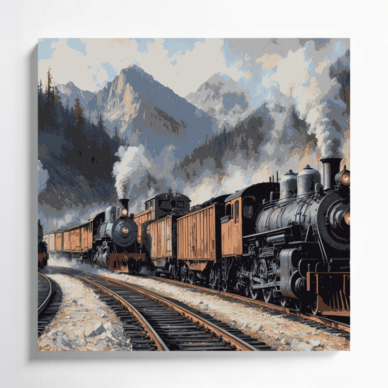Art sur toile gris, H 16 po x l 16 po