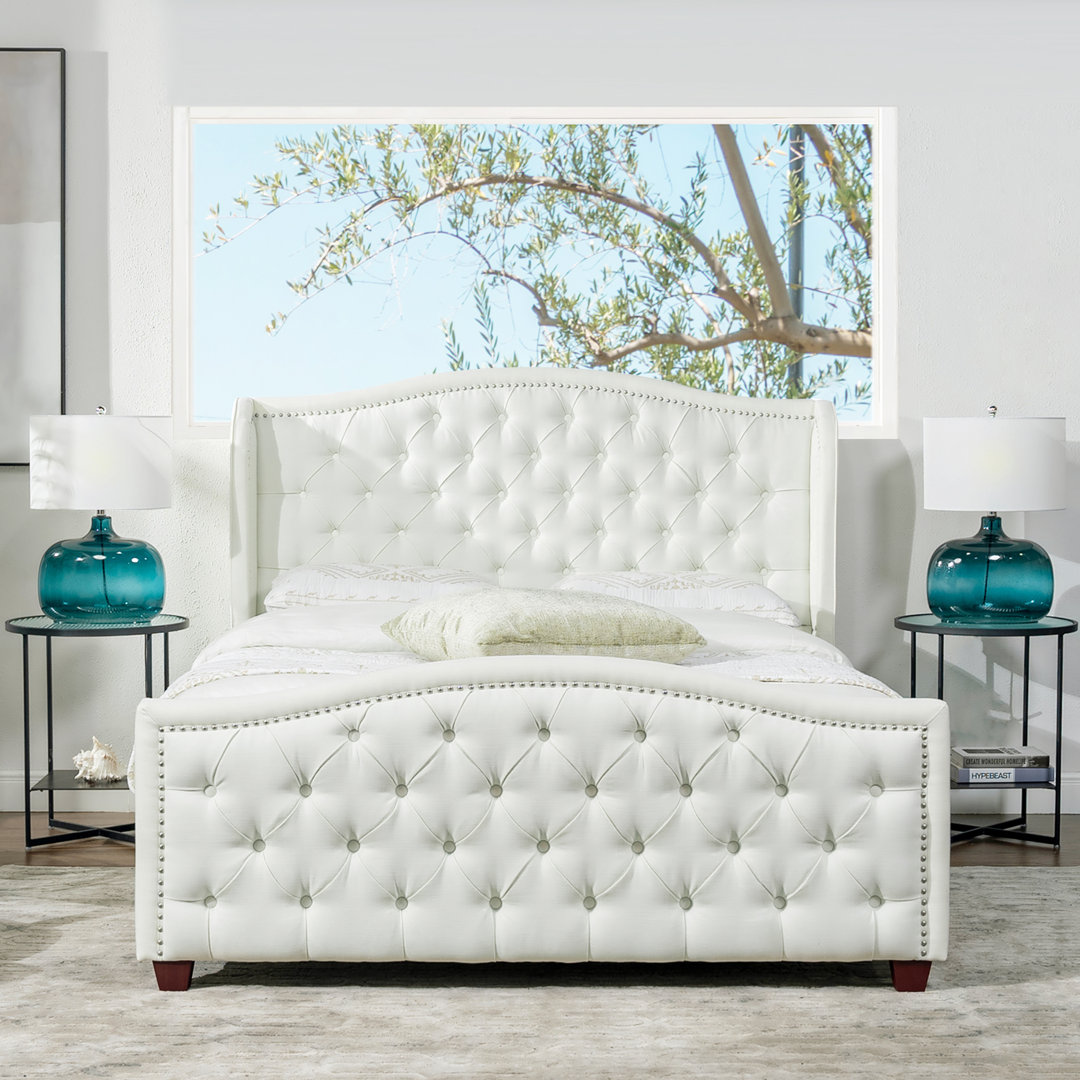 Aquilera Tufted Upholstered Platform Bed Lark Manor™ 