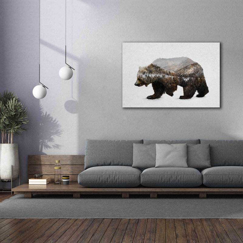 «The Kodiak Brown Bear» par Davies Babies, estampe numérique sur toile, H 40 po x l 60 po x P 1,5 po