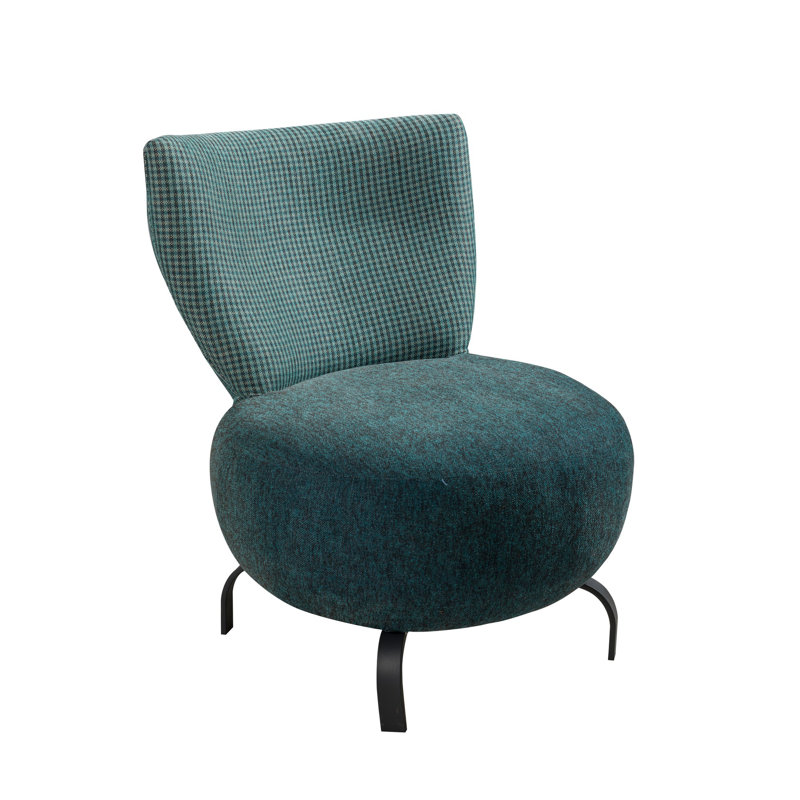 Kyzer Upholstered Slipper Chair, Turquoise