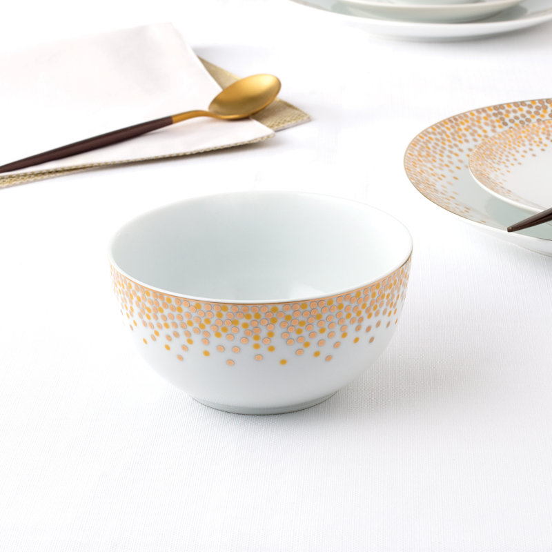 Waterside 12pc Gold Sparkle Porcelain Dinner Set