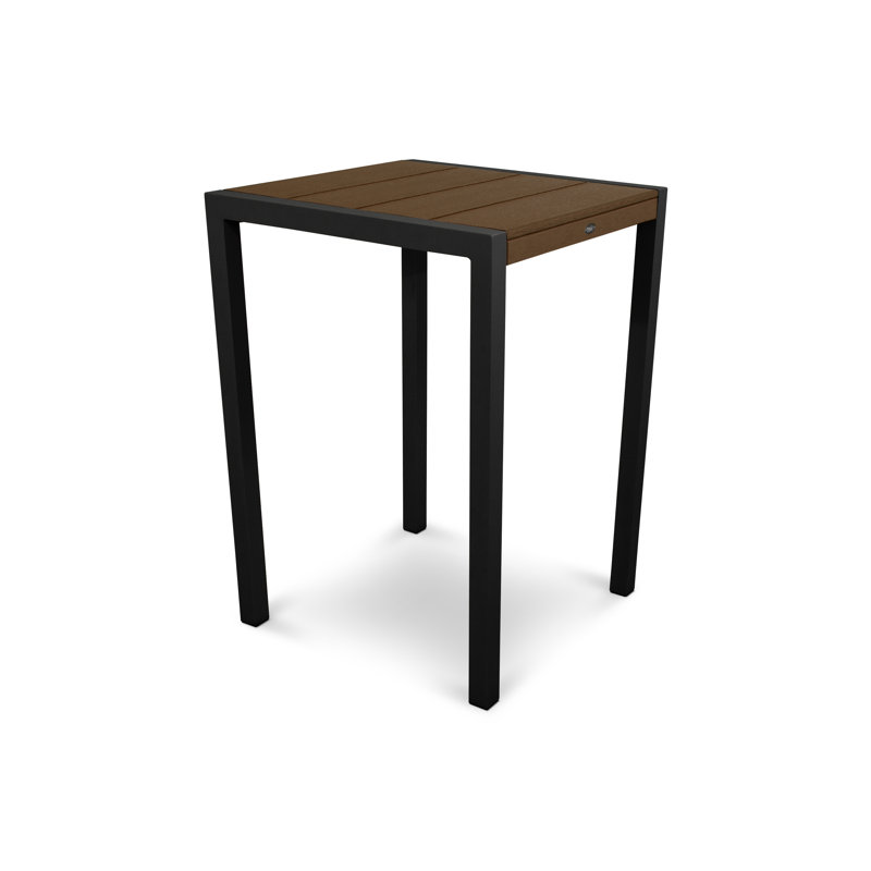 Table de bar POLYWOOD Surf City, 30 po x 30 po, Noir texturé / Cabane