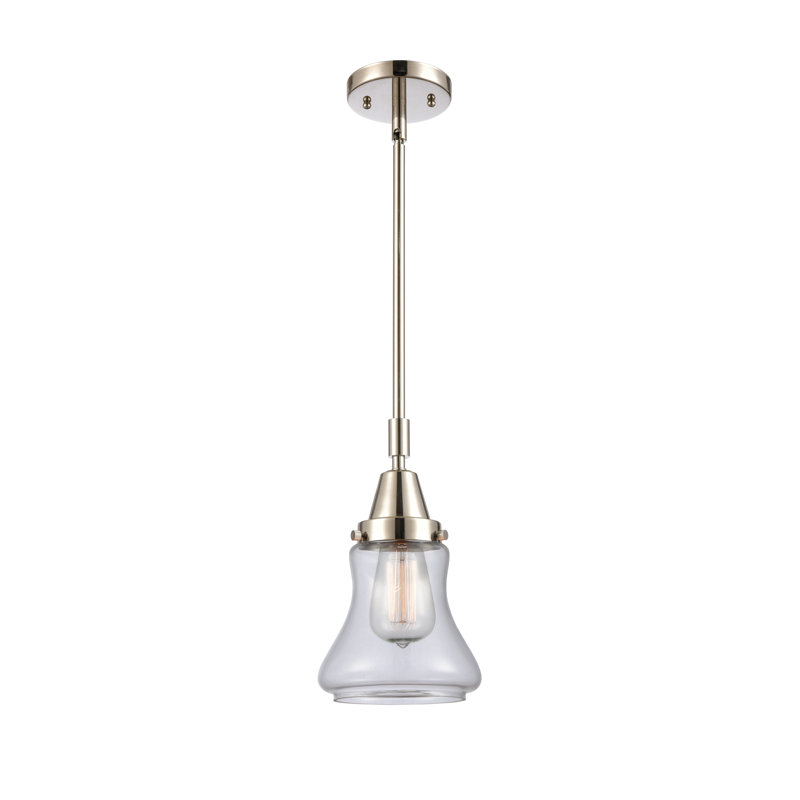 Cahuilla 1 - Light Single Pendant, Clear, Polished Nickel, LED
