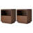 Allegan 26''W Mid-Century Modern Oak Veneer Nightstand with Charging Ports and Hidden Drawer-582824987