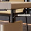 Bureau blanc rectangulaire en bois manufacturé-1993120399