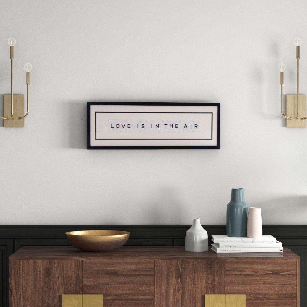 East Urban Home Love Is In The Air Frame Typography | Wayfair.co.uk