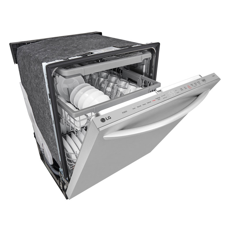 LG 24-inch QuadWash® Pro Top Control Dishwasher, Print Proof Stainless Steel