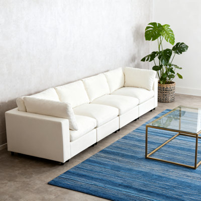 Canapé modulaire rembourré avec espace de rangement, ports de charge USB, charge sans fil et haut-parleur Bluetooth intégré dans le bras, canapé modulaire pour le salon, appartement