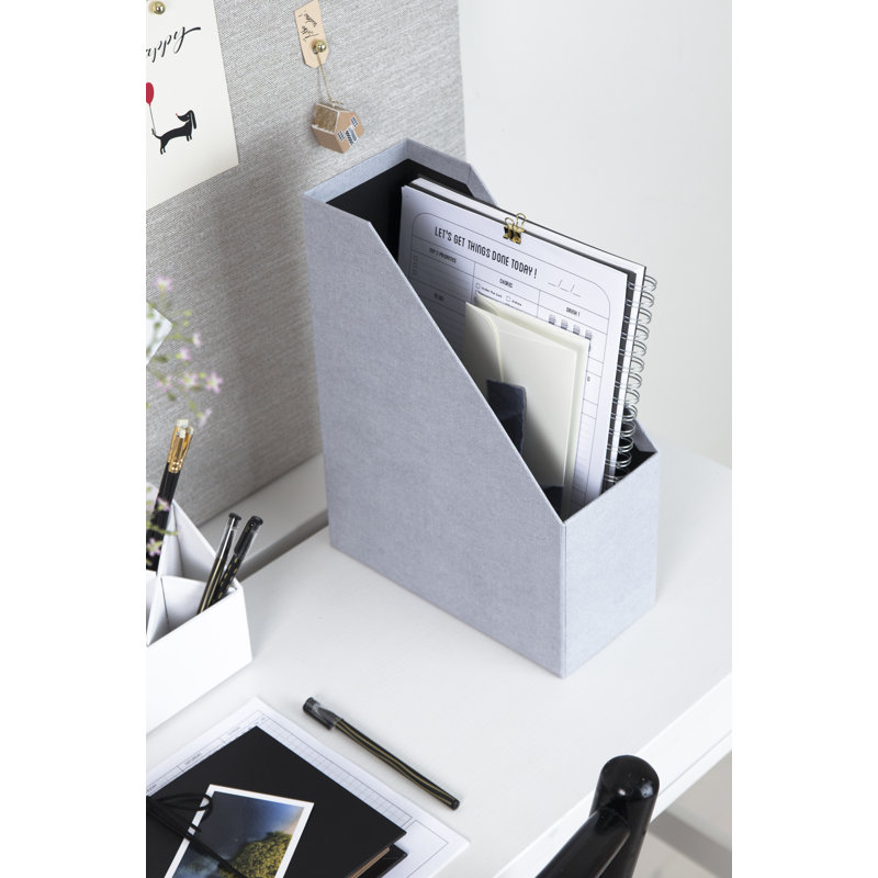 Boîte de rangement pour magazines Bigso Estelle, Gris cendre