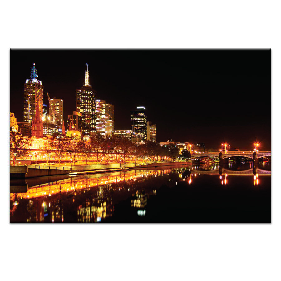'City Glow' by Andrew Paranavitana Photographic Print Wrapped on Canvas