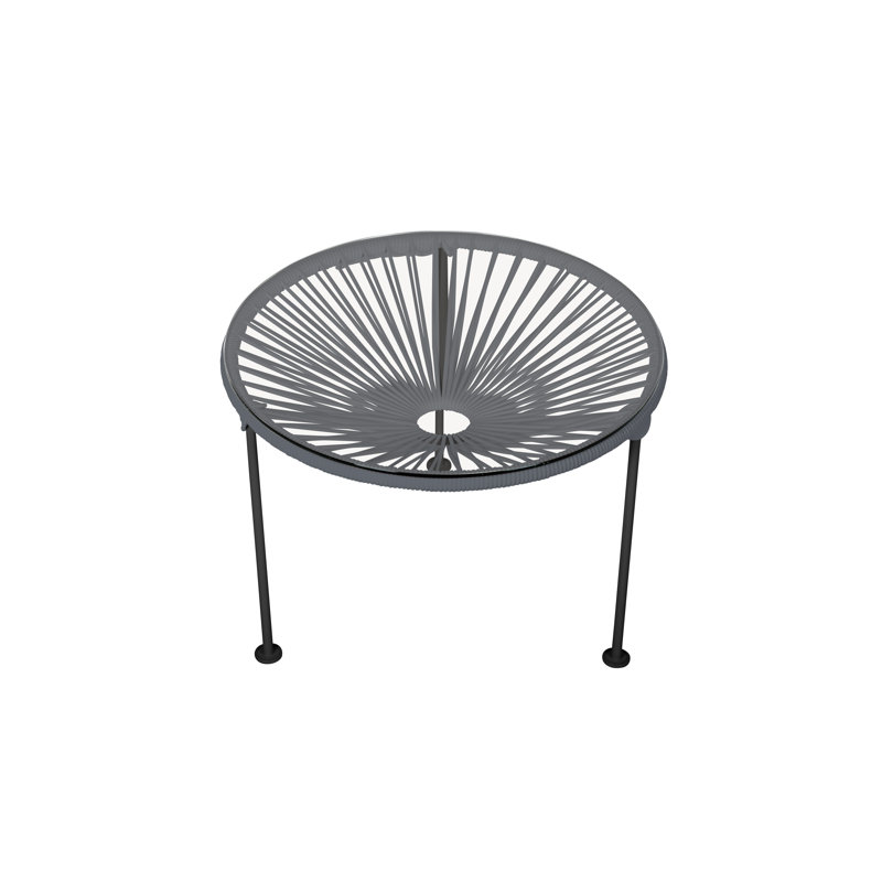 Zicatela Indoor Handmade Coffee Table, Black, Gray