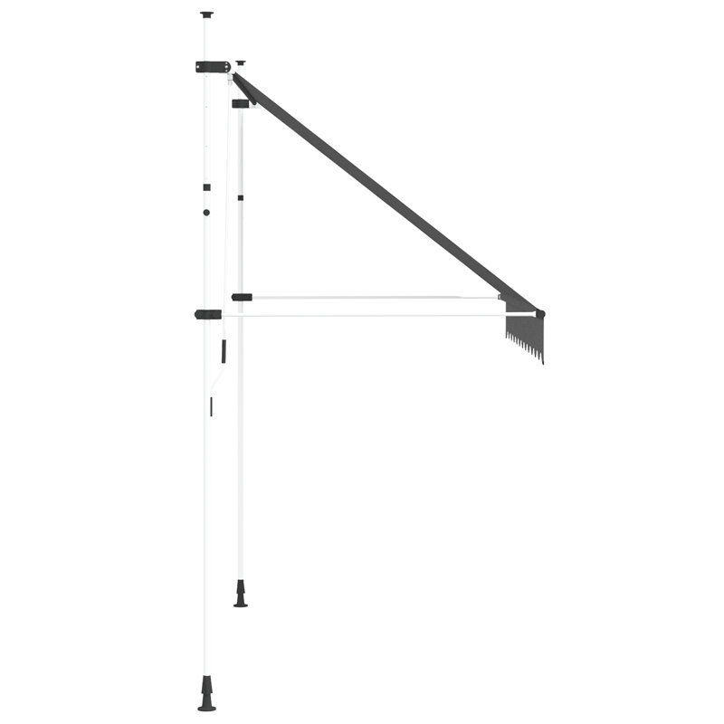 Rollox Retractable Patio Awning, Anthracite, 250cm W x 100cm D