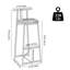Ensemble de 3 tabourets de bar en bois aggloméré moderne YIQiumI l 13,78 po x P 15,55 po x H 34,25 po