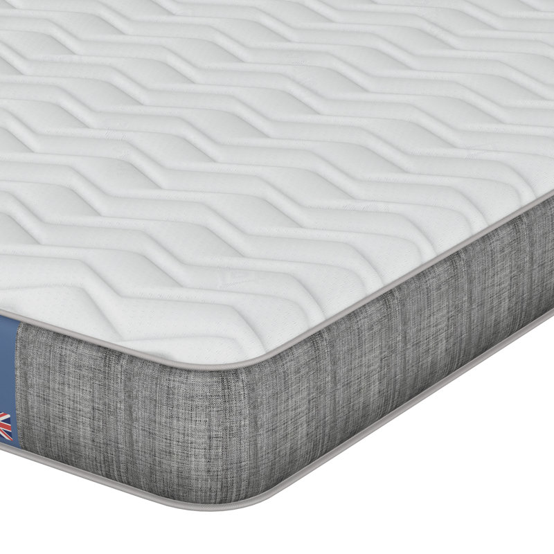 Medium Pocket Spring Eco Foam Hybrid Mattress with Quilted Finish, Small Double (4')
