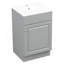 Meuble-lavabo de 20 po avec lavabo, meuble-lavabo avec tablette de porte et tablette réglable, gris-122519690-122519693