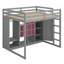 Lit mezzanine en bois avec garde-robe, tablettes et armoire-1529674356-1529674358
